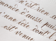 Citation Victor Hugo calligraphiée à la plume traditionnelle - style copperplate